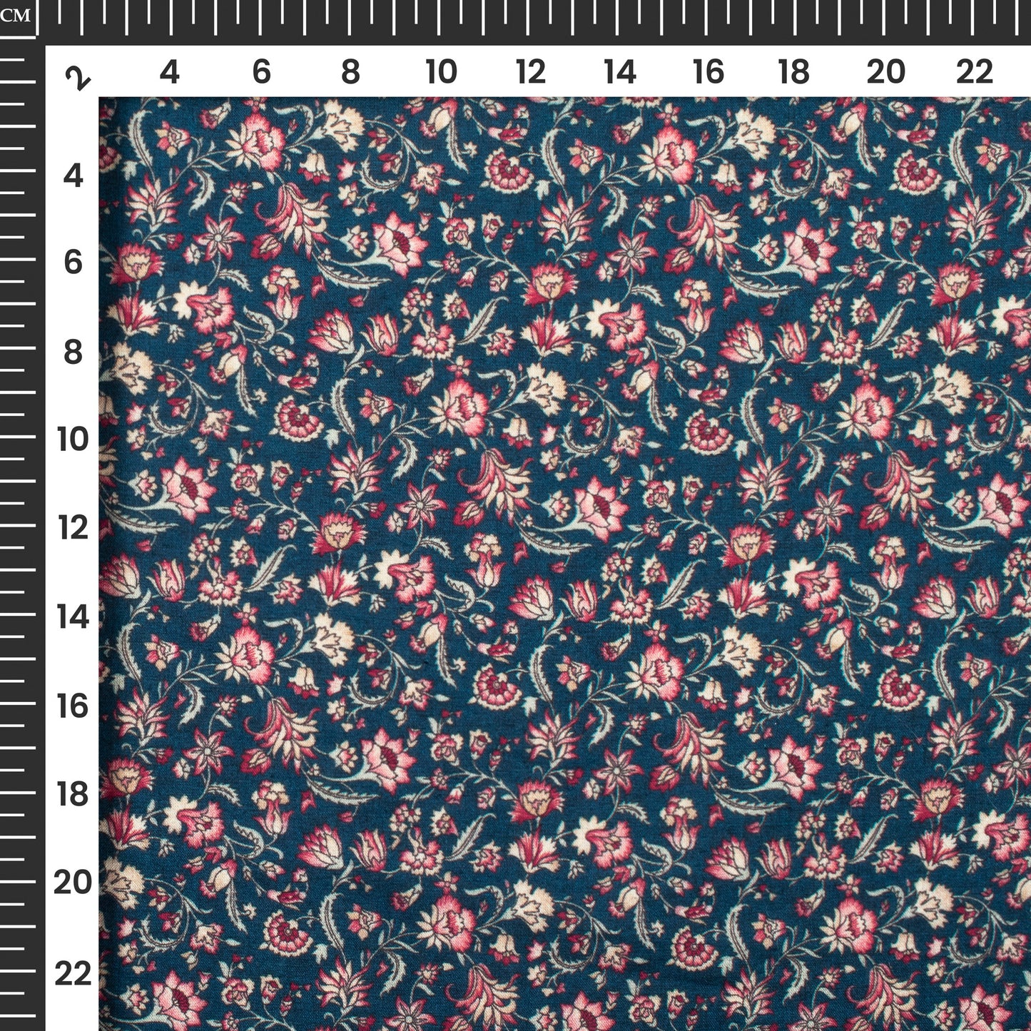 Stylish Pink Floral Digital Print Cotton Cambric Fabric