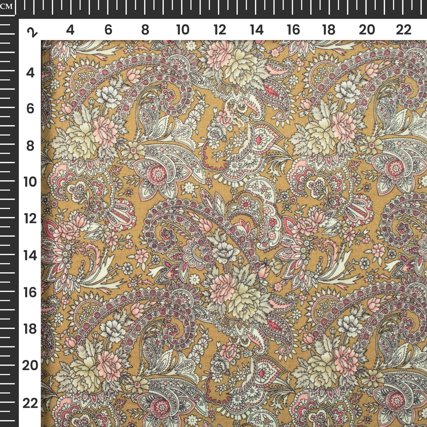 Beautiful Paisley Digital Print Cotton Cambric Fabric