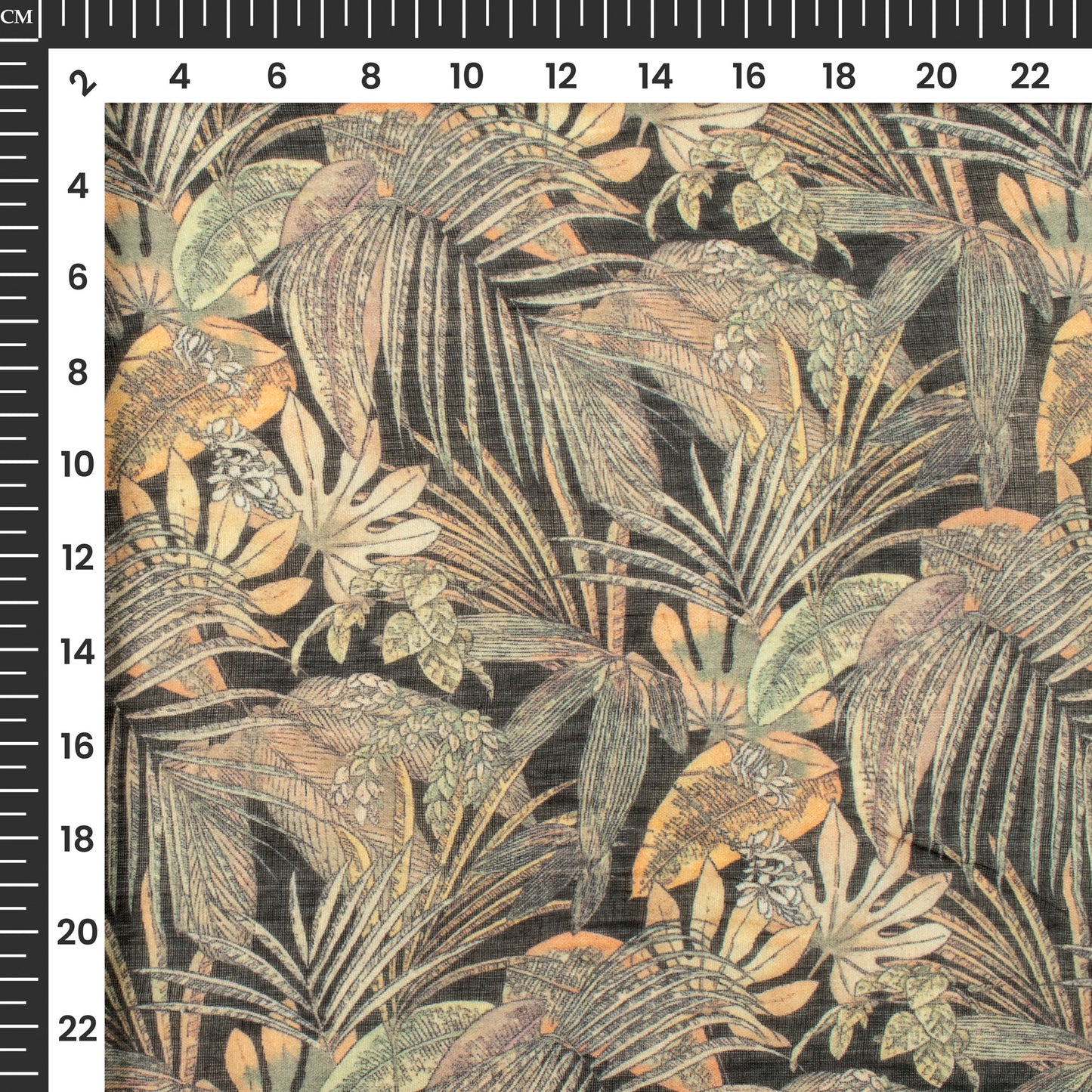 Trendy Leafage Digital Print Pure Cotton Mulmul Fabric