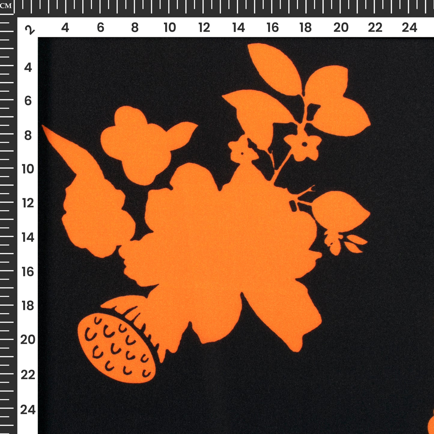 Engaging Floral Digital Print Crepe Silk Fabric