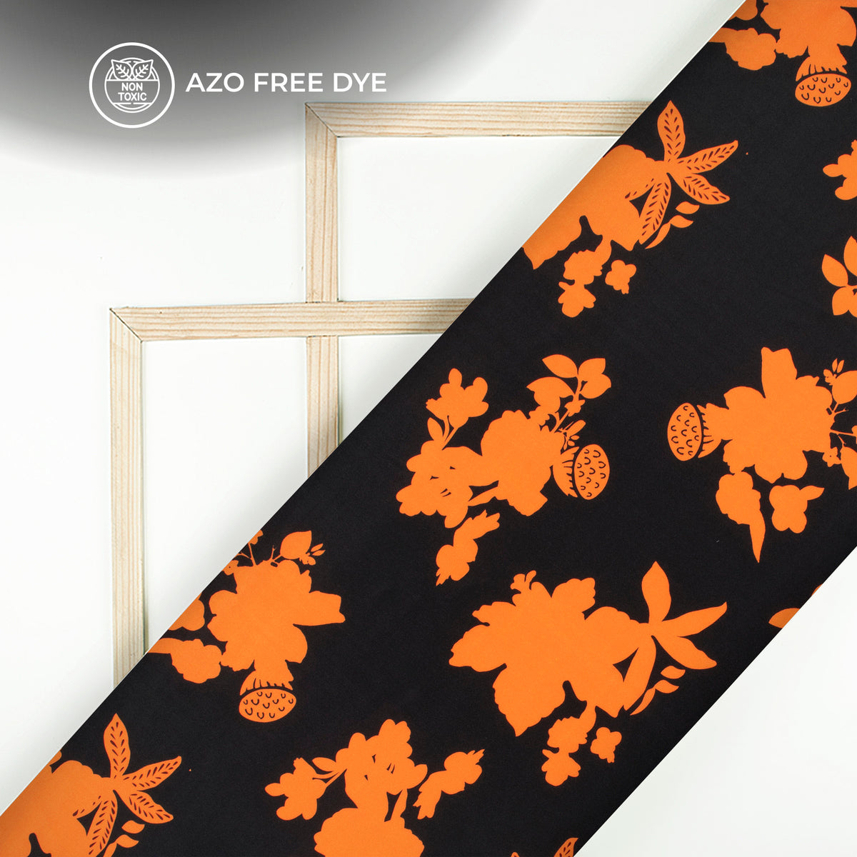 Engaging Floral Digital Print Crepe Silk Fabric
