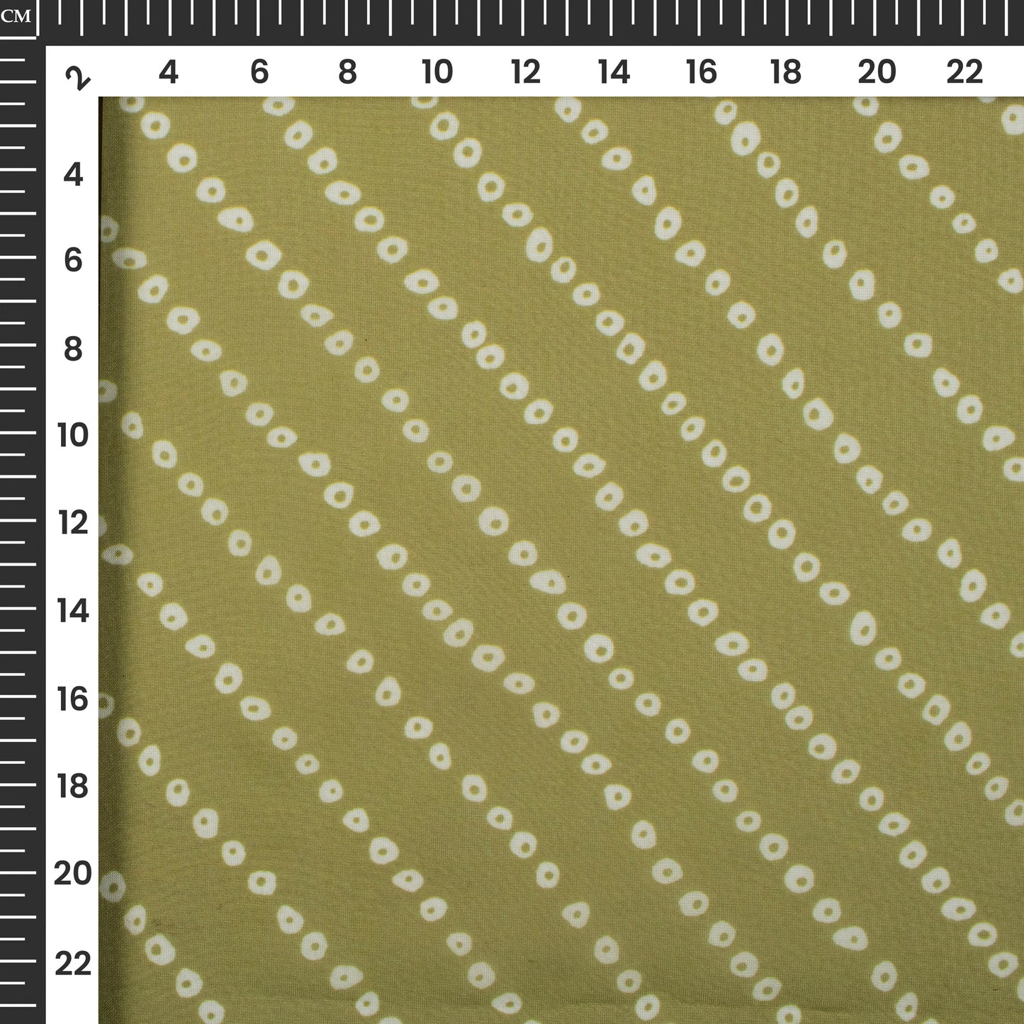 Olive Red Bandhanii Digital Print Matt Organza Fabric