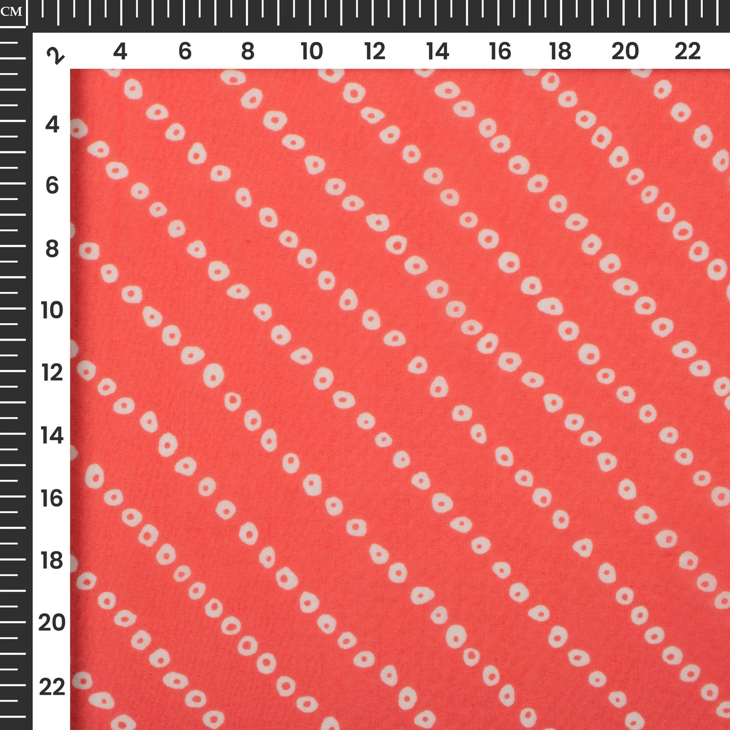 Trendy Red Bandhanii Digital Print Matt Organza Fabric