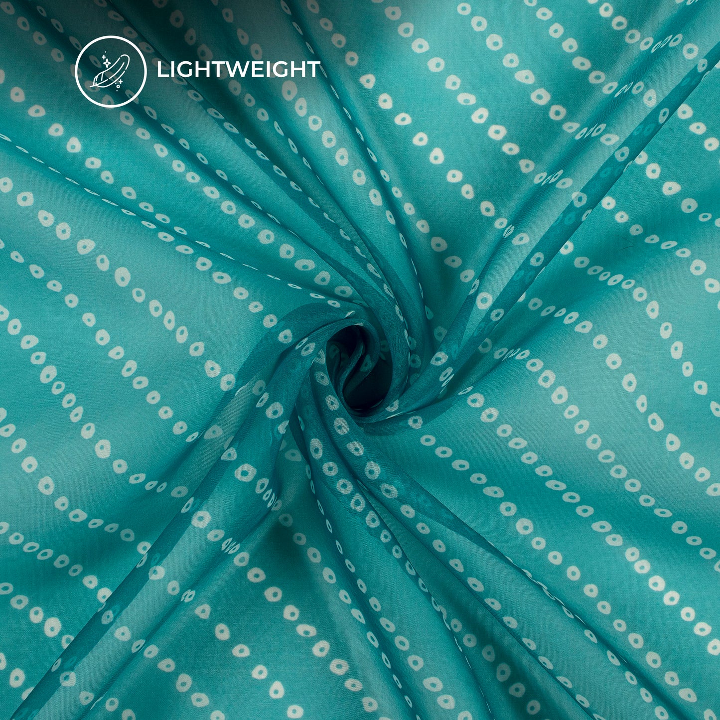 Traditional Bandhanii Digital Print Matt Organza Fabric