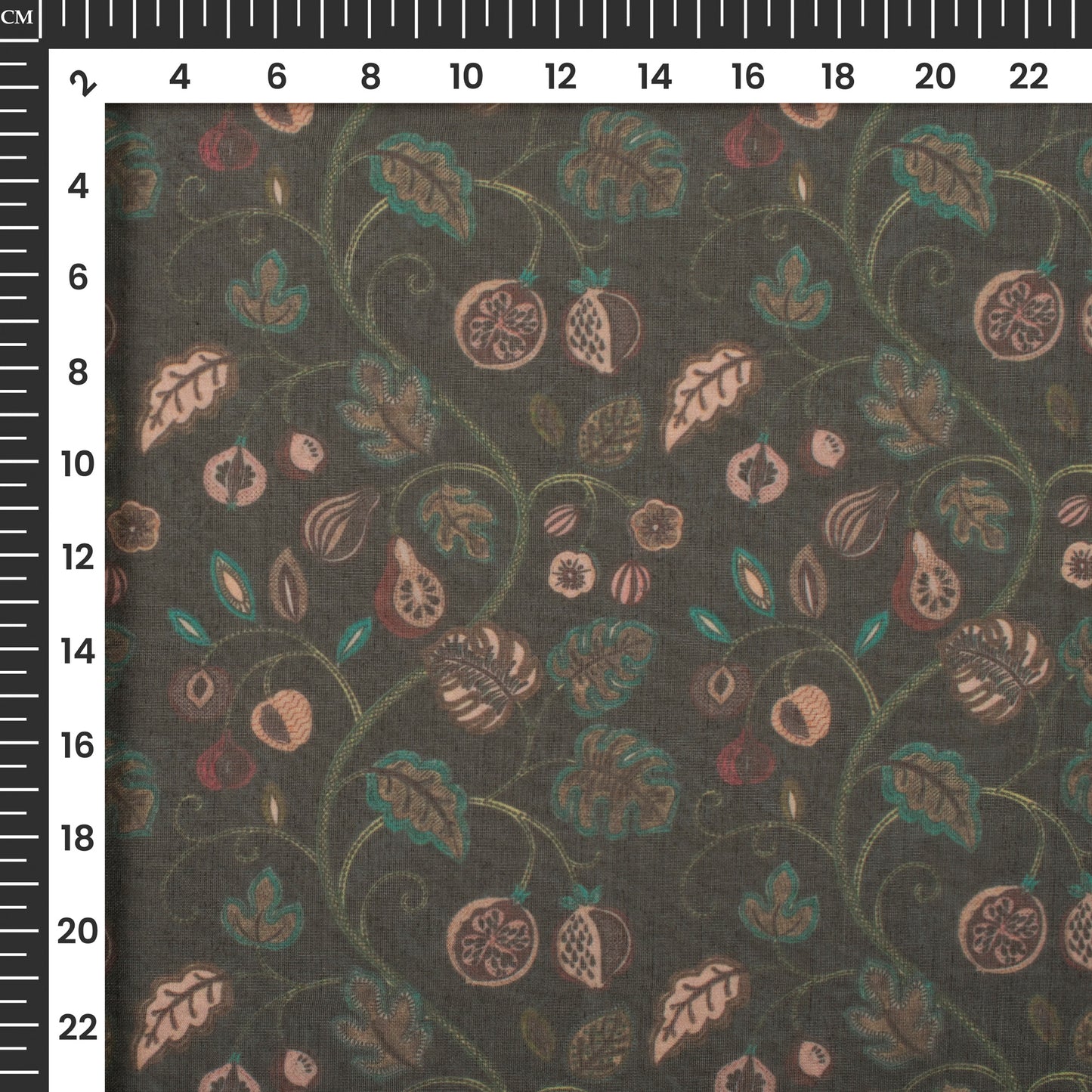 Pleasing Floral Digital Print Matt Organza Fabric