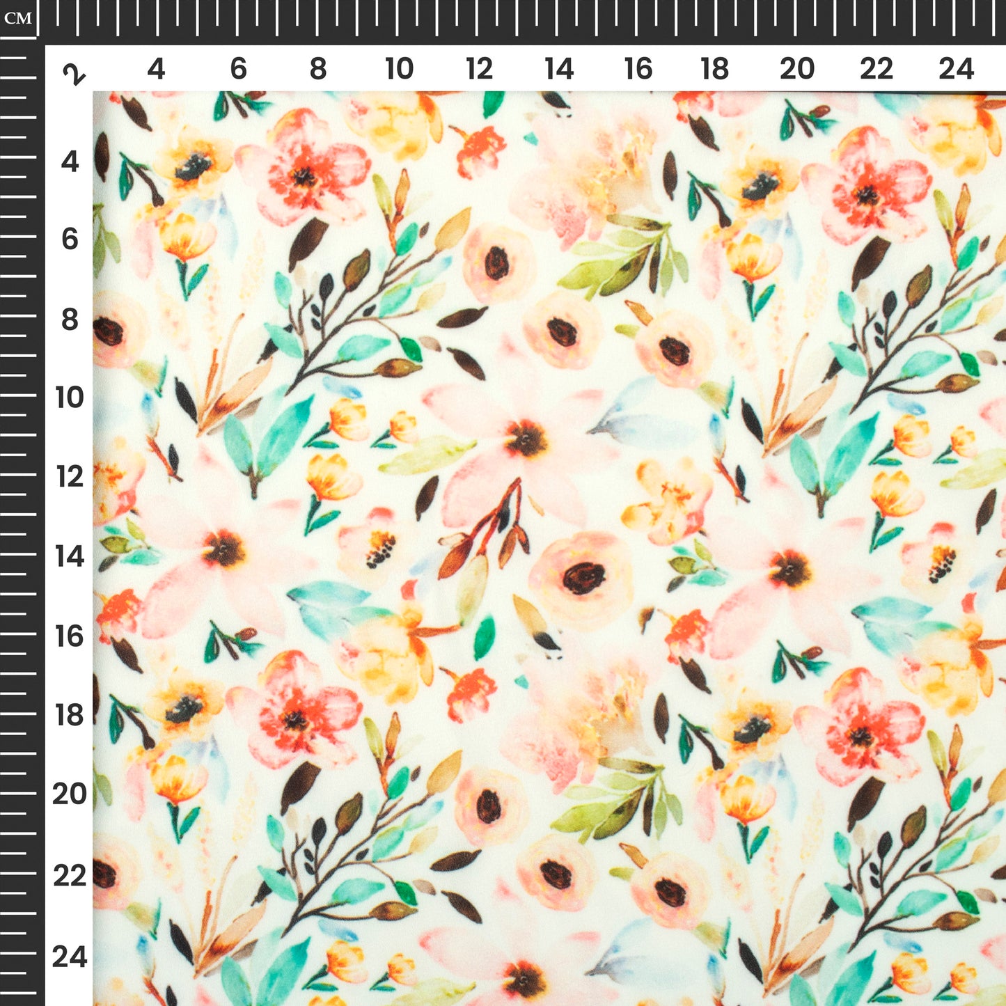 Exclusive Floral Digital Print Moss Georgette Fabric(Width 56 Inches)