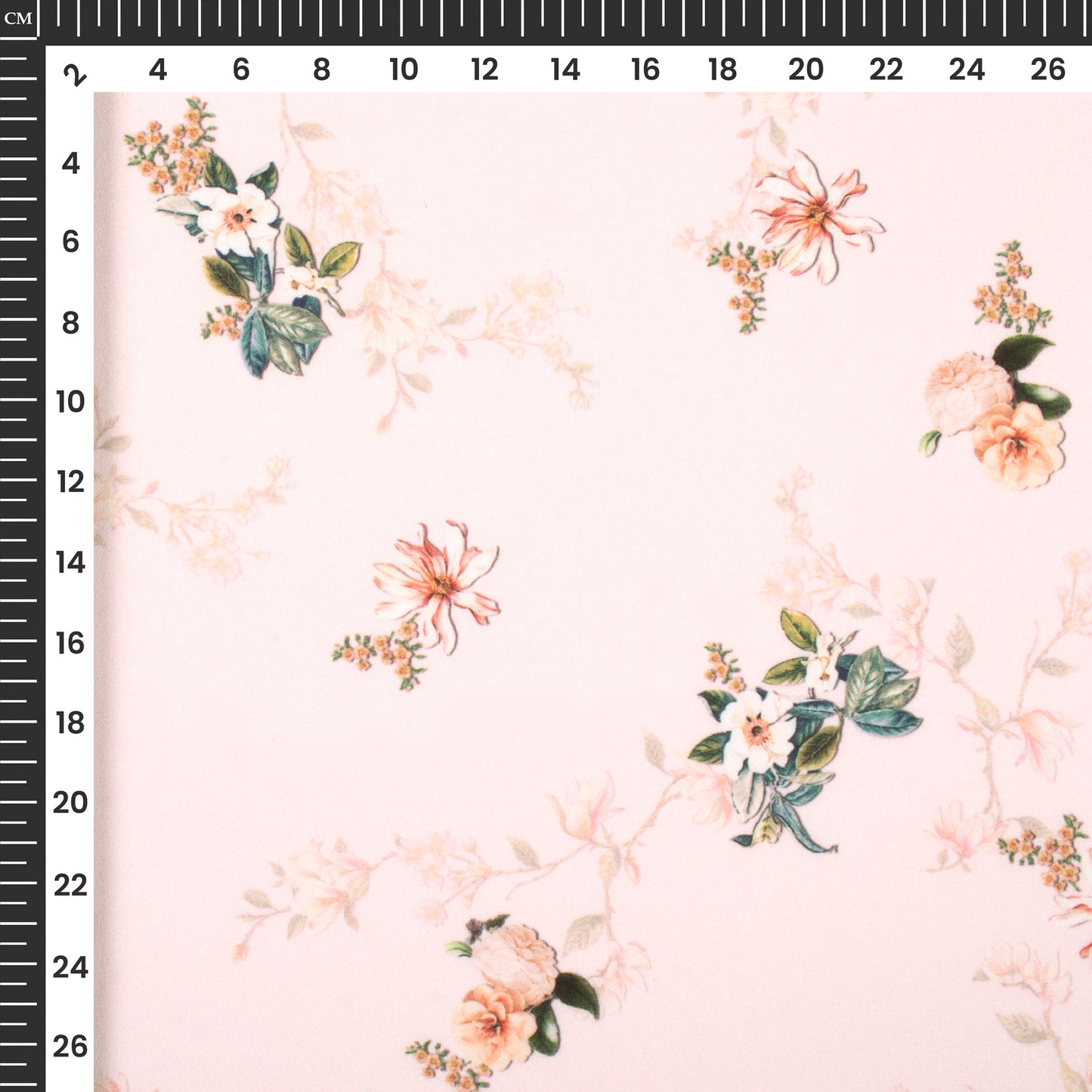Lovely Floral Digital Print Moss Georgette Fabric(Width 56 Inches)
