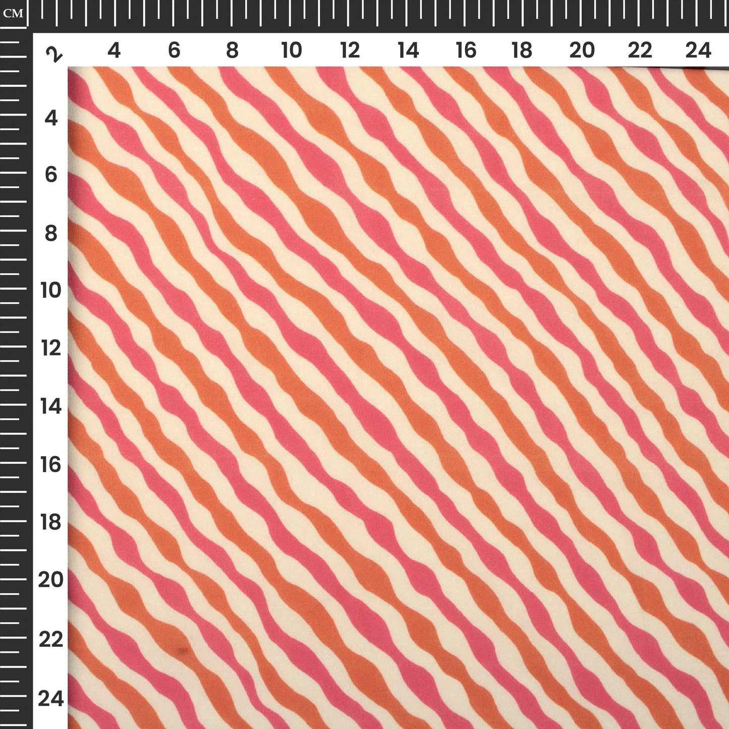 Rust Orange Leheriya Digital Print Moss Georgette Fabric(Width 56 Inches)