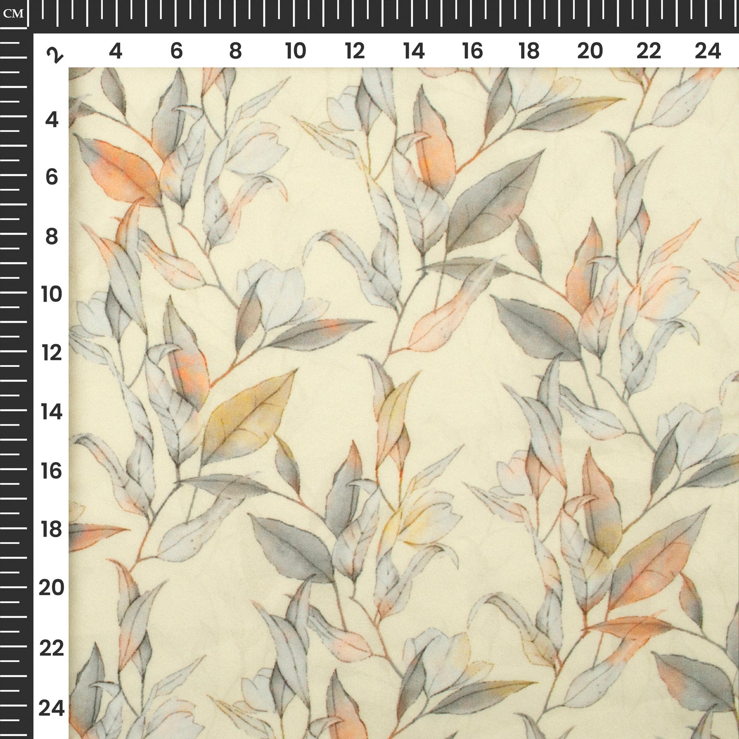 Seemly Leafage Digital Print Moss Georgette Fabric(Width 56 Inches)