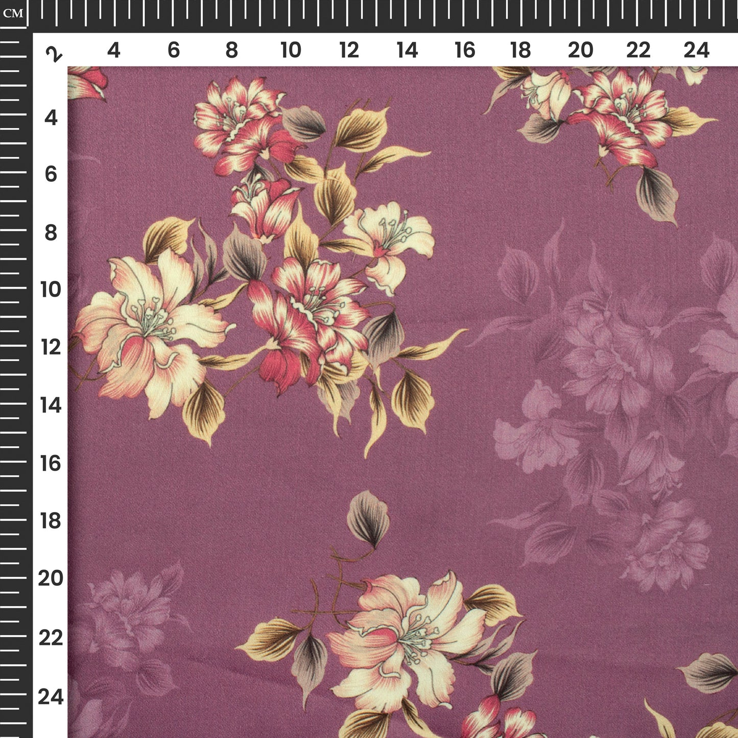 Attractive Floral Digital Print Poly Glazed Cotton Fabric