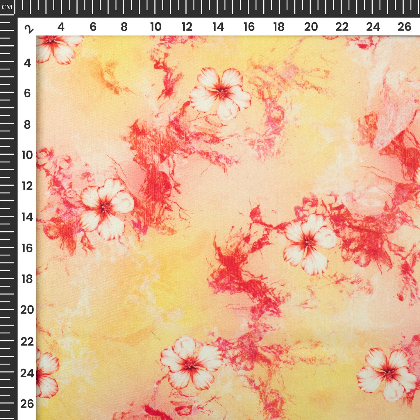 Pleasing Floral Digital Print Poly Glazed Cotton Fabric