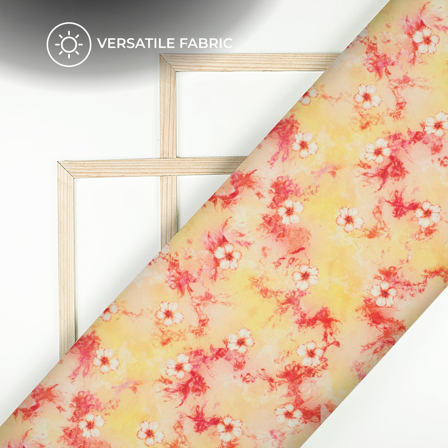 Pleasing Floral Digital Print Poly Glazed Cotton Fabric