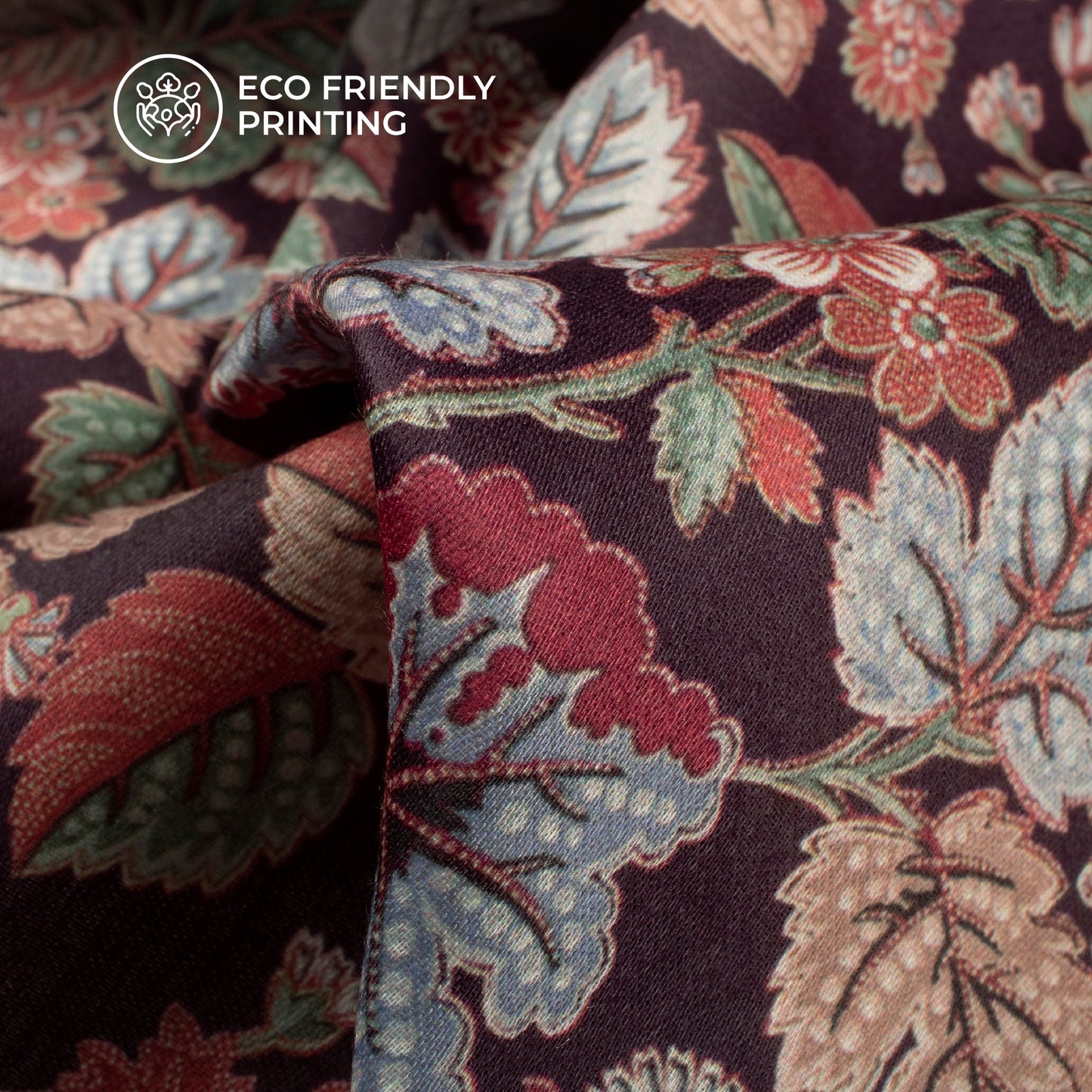 Exclusive Leafage Digital Print Poly Glazed Cotton Fabric