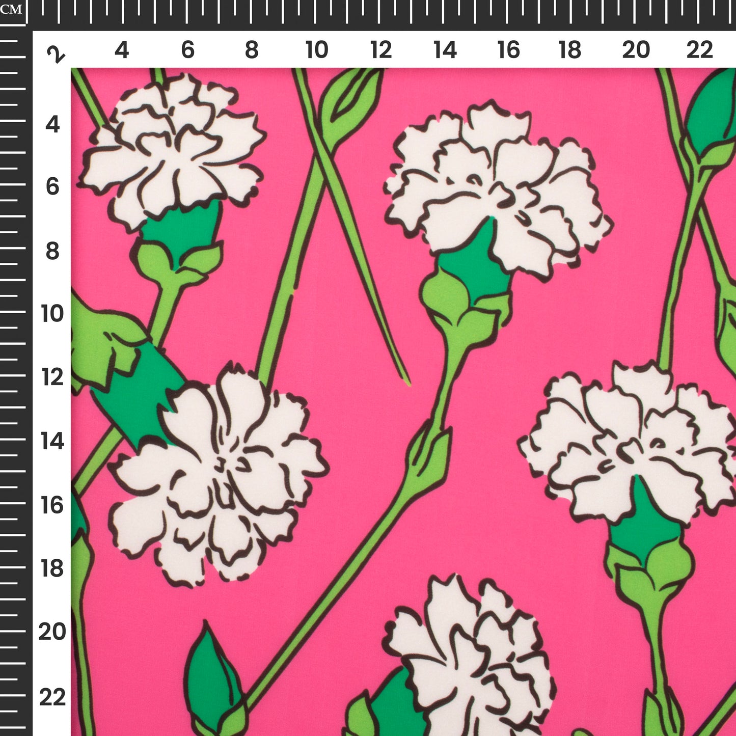 Bestselling Pink Digital Print Imported Satin Fabric