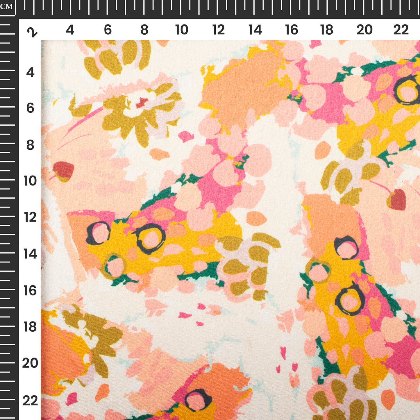 Flourish Digital Print Japan Satin Fabric