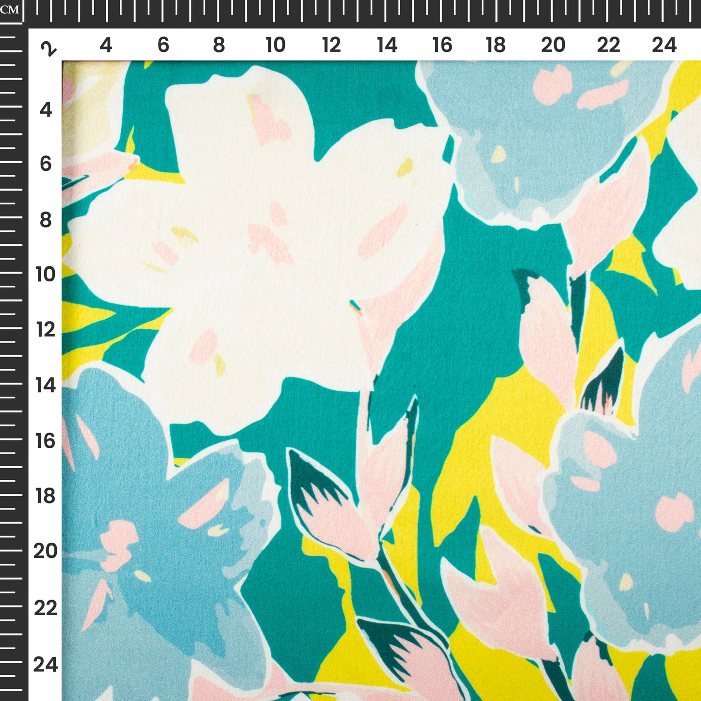 Floral Digital Print Japan Satin Fabric