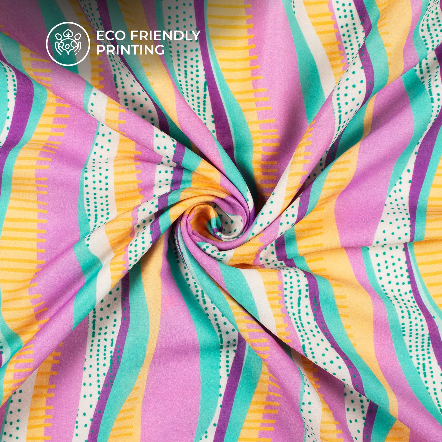 Abstract Lahenriya Digital Print Muslin Fabric