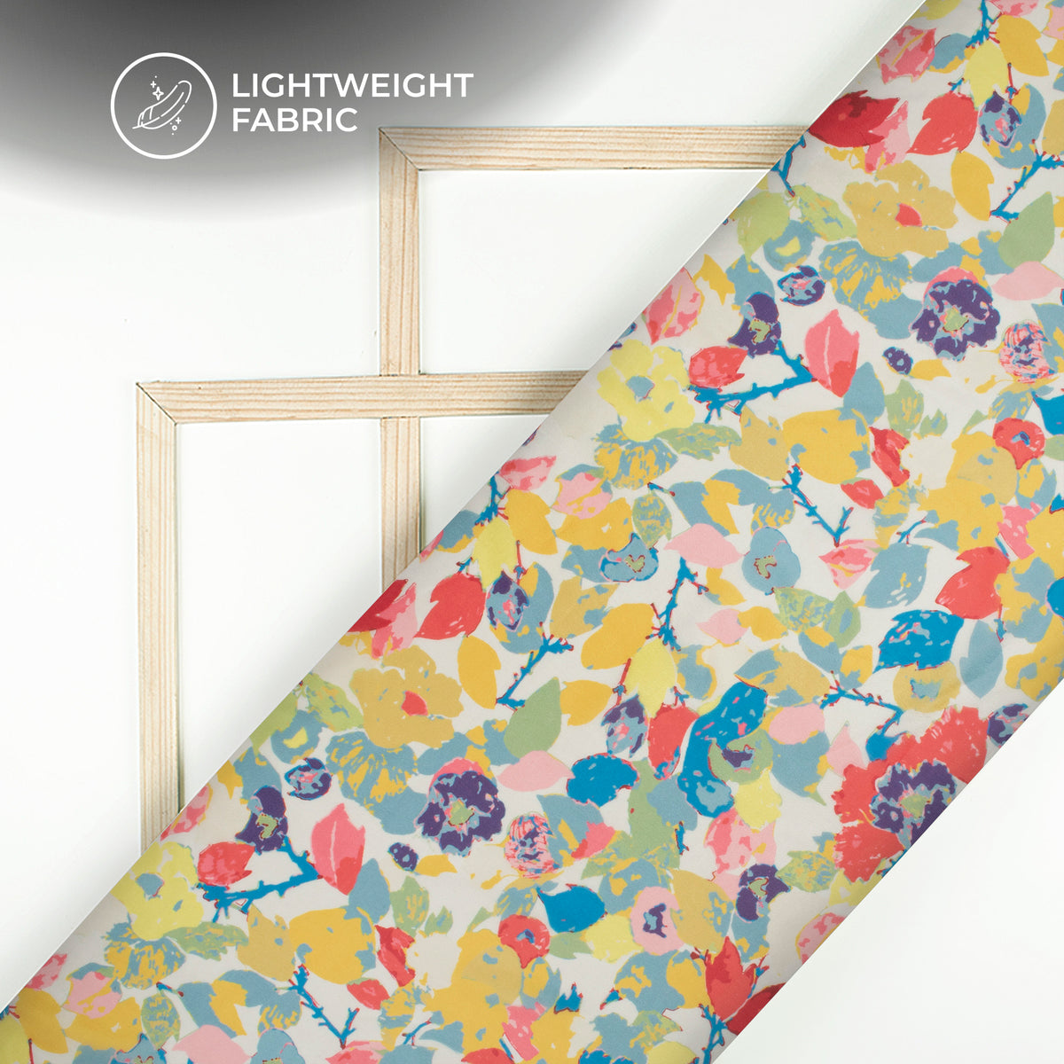 Lovish Floral Digital Print Organza Satin Fabric