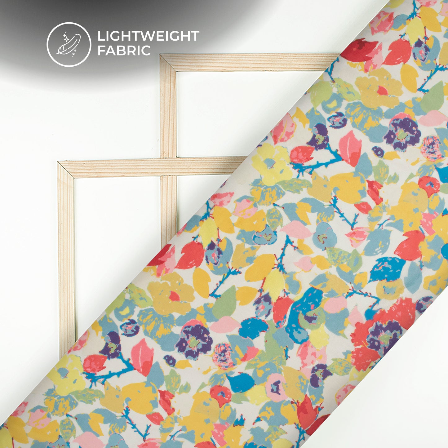 Lovish Floral Digital Print Organza Satin Fabric