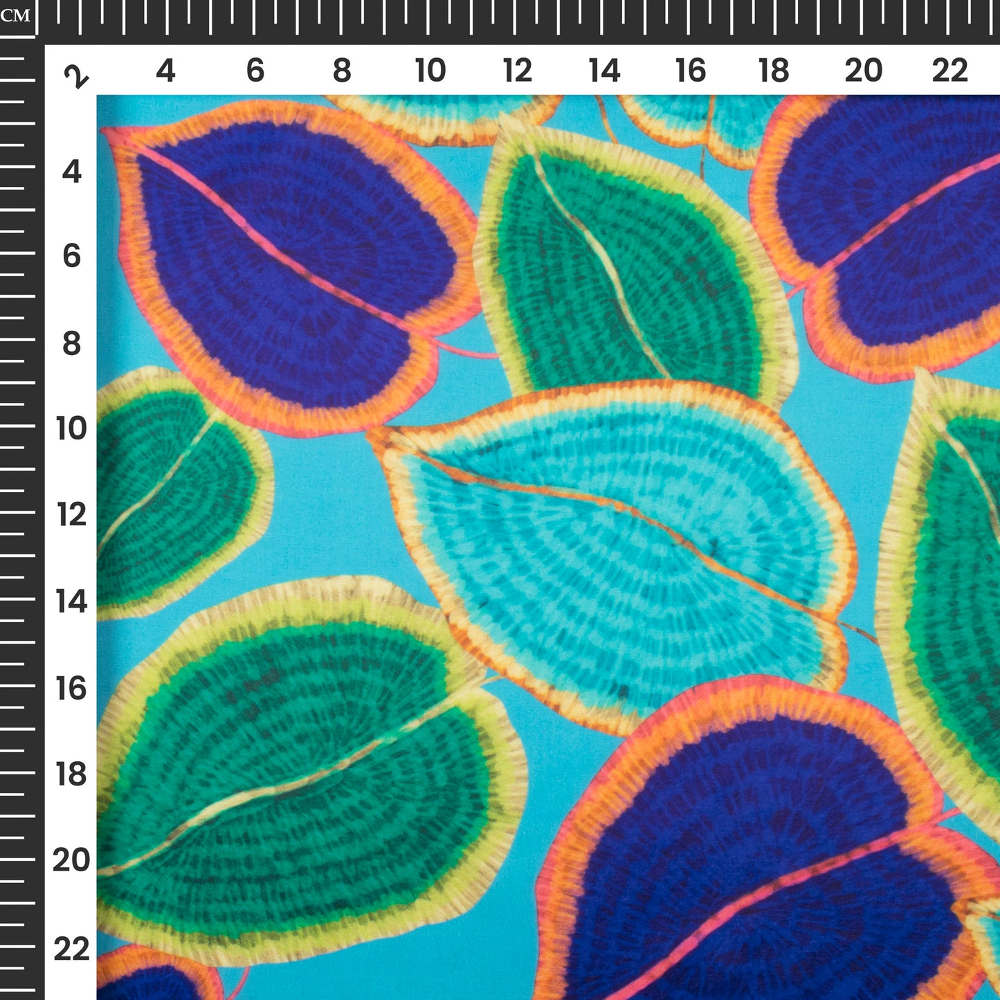 Leafage Digital Print Organza Satin Fabric