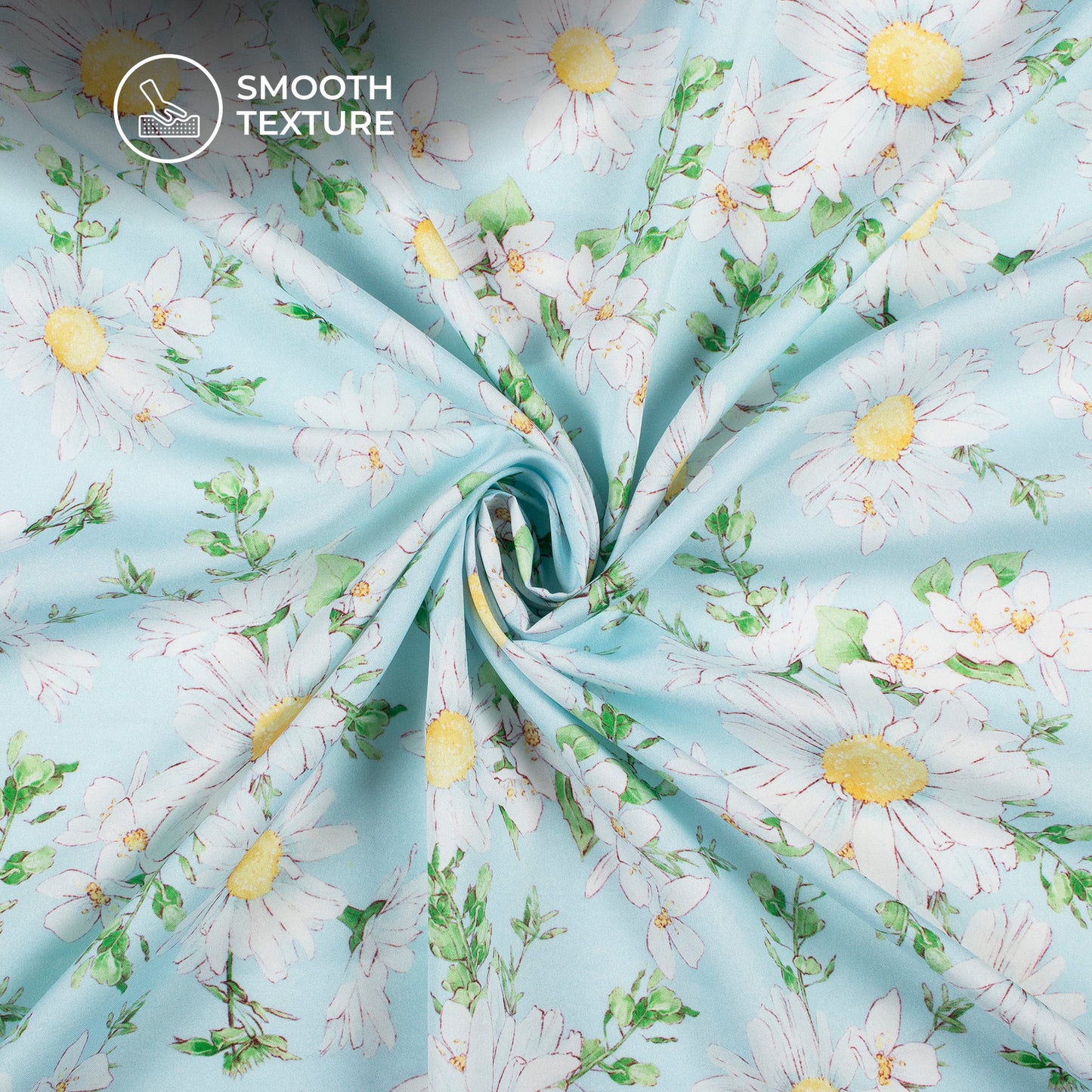 Beautiful Floral Digital Print Butter Crepe Fabric