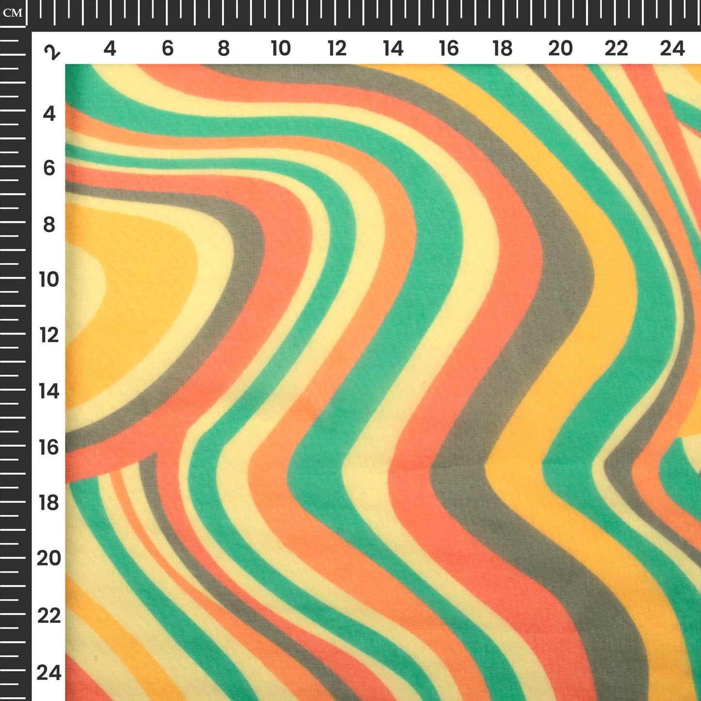 Exclusive Geometric Digital Print Matt Organza Fabric