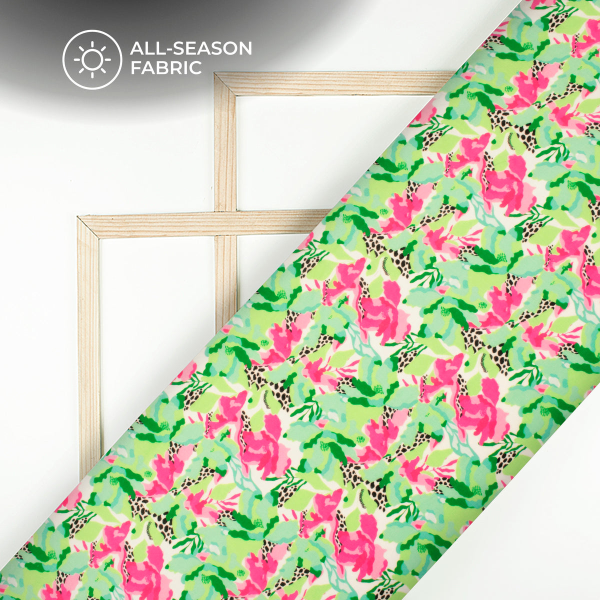 Floral Digital Print Poly Cambric Fabric