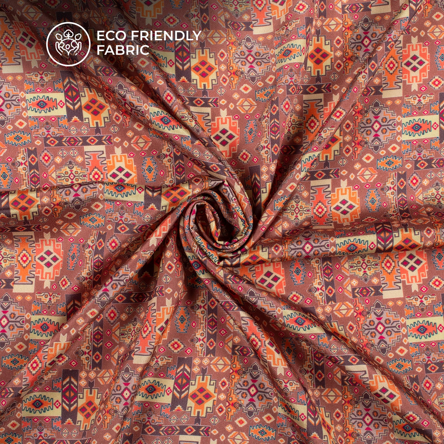 Trending Ethnic Digital Print Crepe Silk Fabric