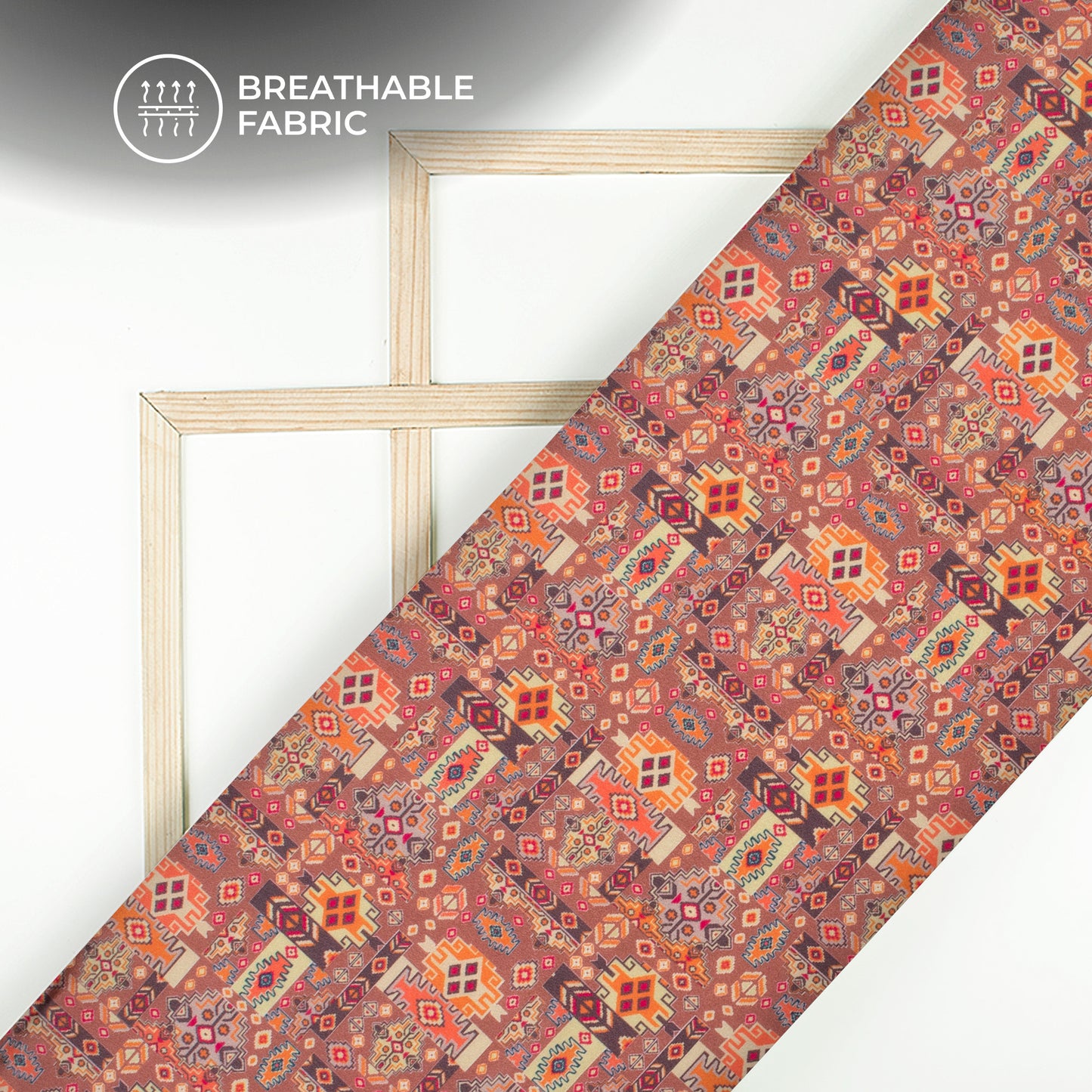 Trending Ethnic Digital Print Crepe Silk Fabric