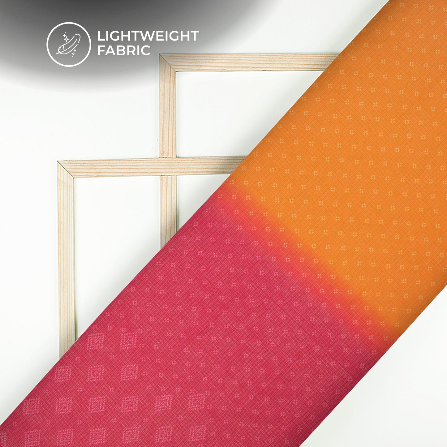 Exclusive Ombre Bandhanii Duo Digital Print Kota Doria Fabric