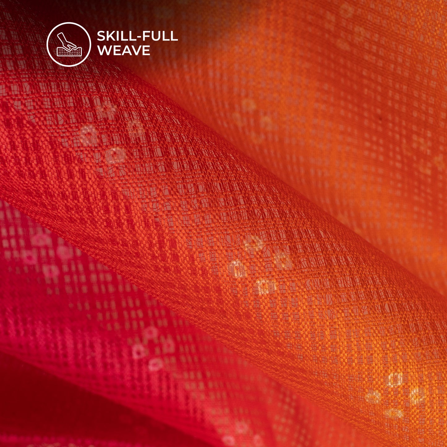 Exclusive Ombre Bandhanii Duo Digital Print Kota Doria Fabric