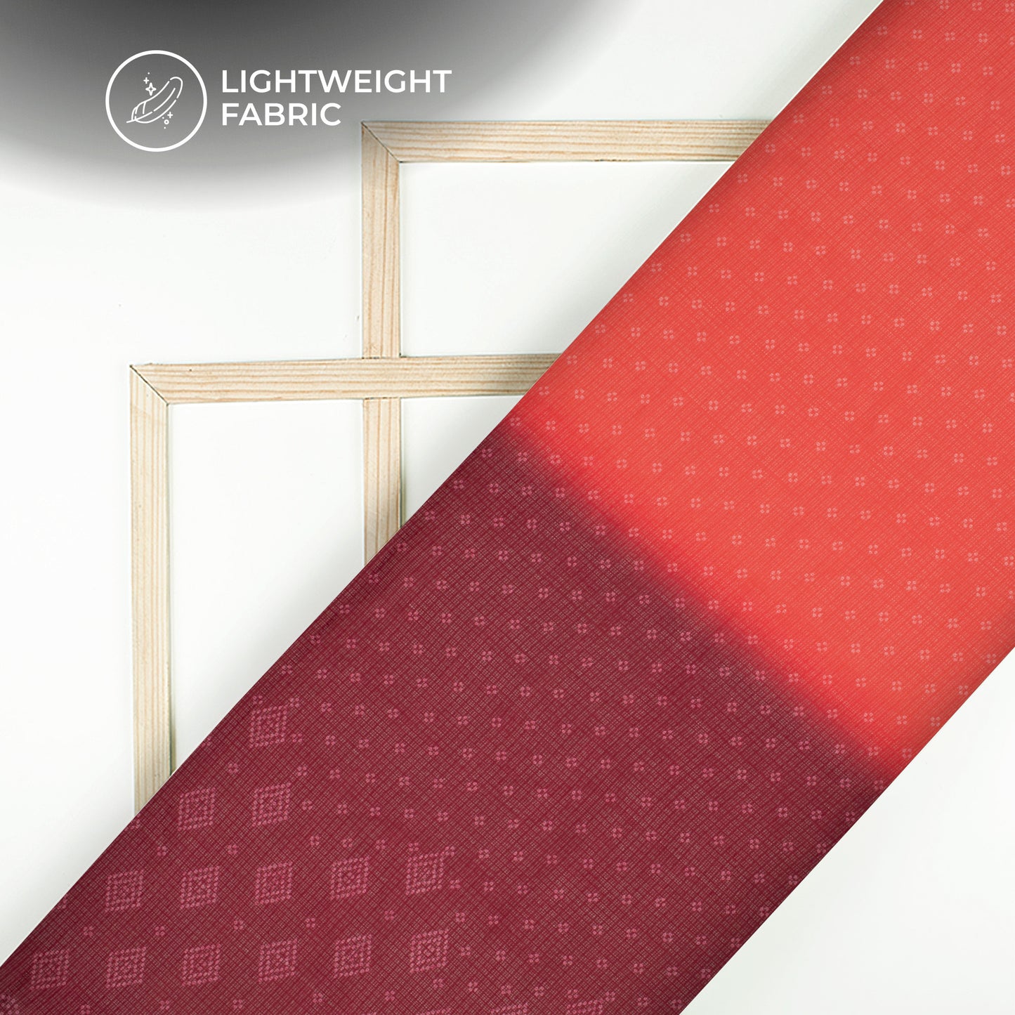 Exclusive Ombre Bandhanii Duo Digital Print Kota Doria Fabric