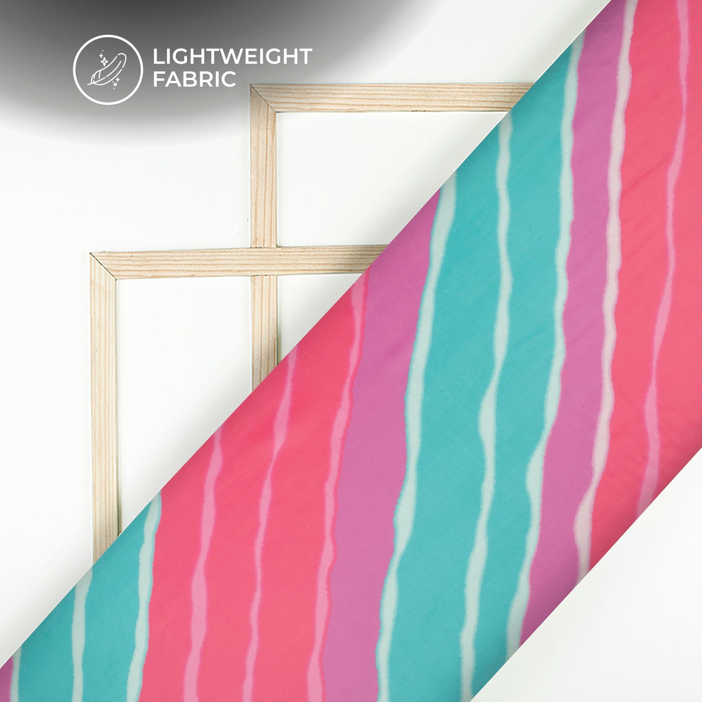 Leheriya Digital Print Organza Satin Fabric
