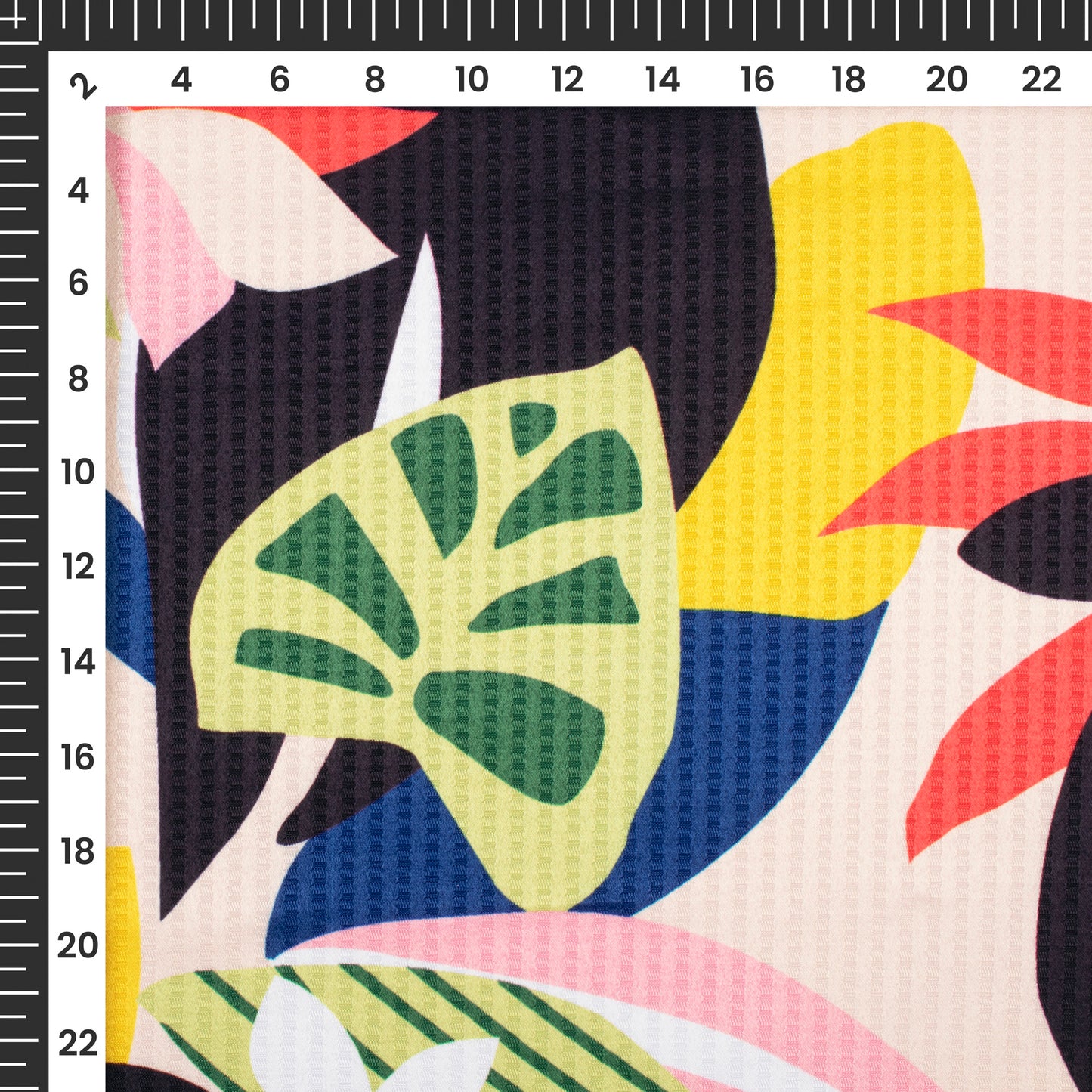Multi-Color And Yellow Leaf Pattern Digital Print Sherwani Fabric