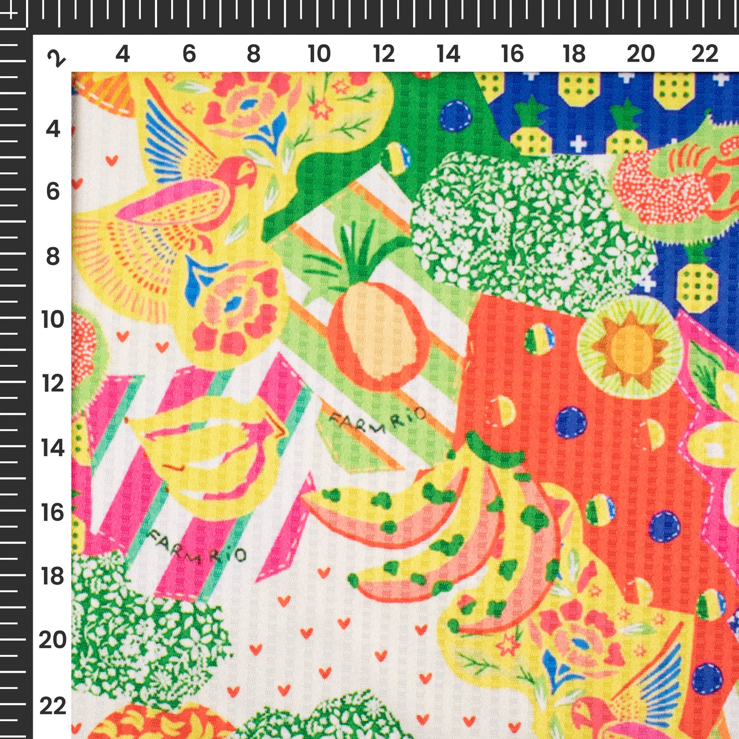 Yellow And Blue Tropical Pattern Digital Print Sherwani Fabric