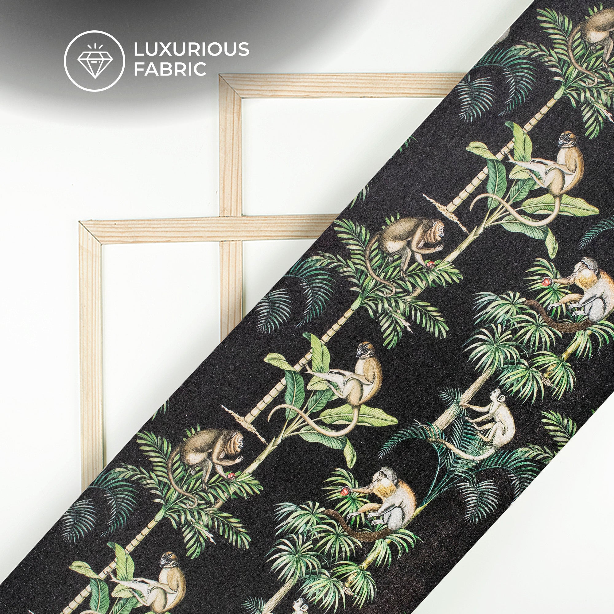 Quirky Geometric Pattern Digitally Printed on Charmie Satin