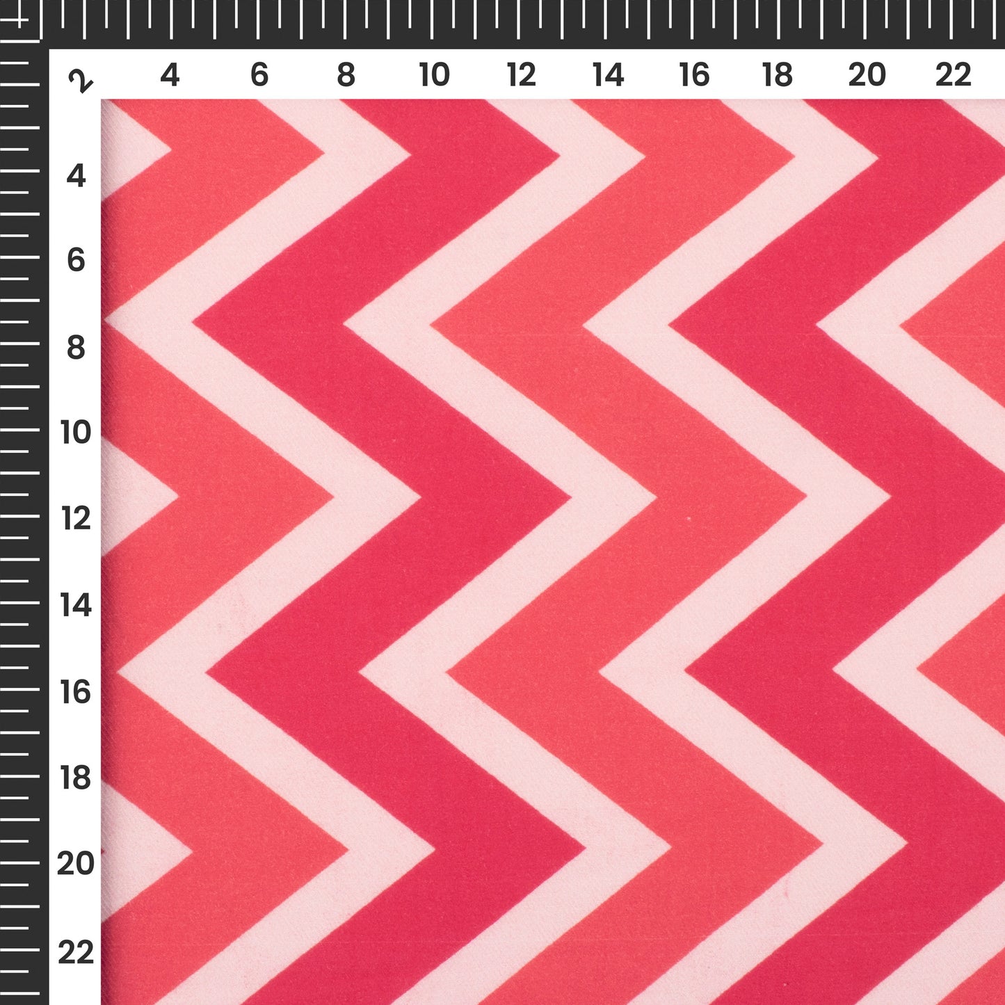 Burgundy Red Chevron Printed Sustainable Milk Fabric