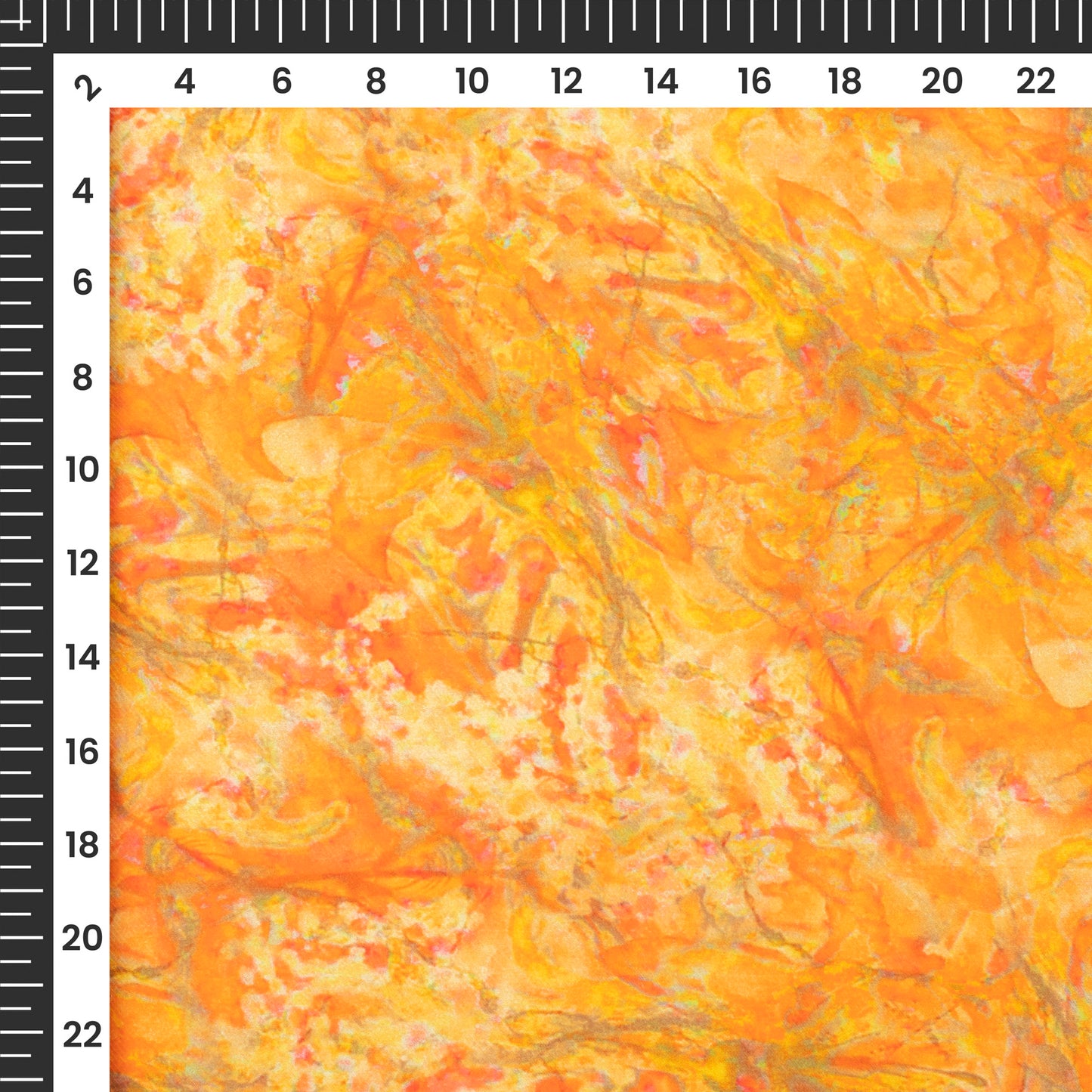 Fire Orange Tye And Dye Printed Sustainable Milk Fabric