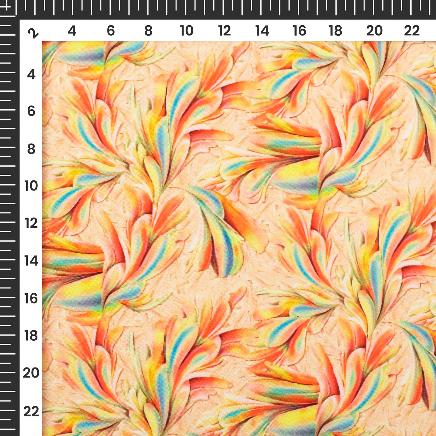 Blooming Floral Digital Print Butter Crepe Fabric