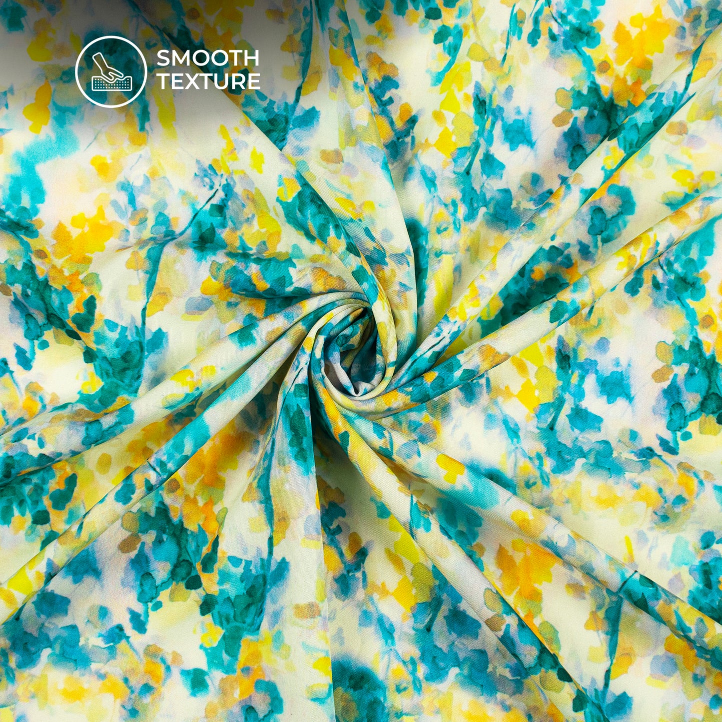 Botanic Floral Digital Print Butter Crepe Fabric