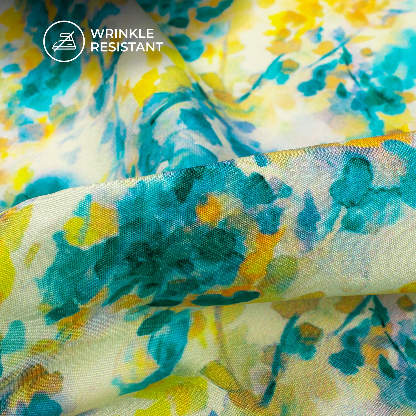 Botanic Floral Digital Print Butter Crepe Fabric