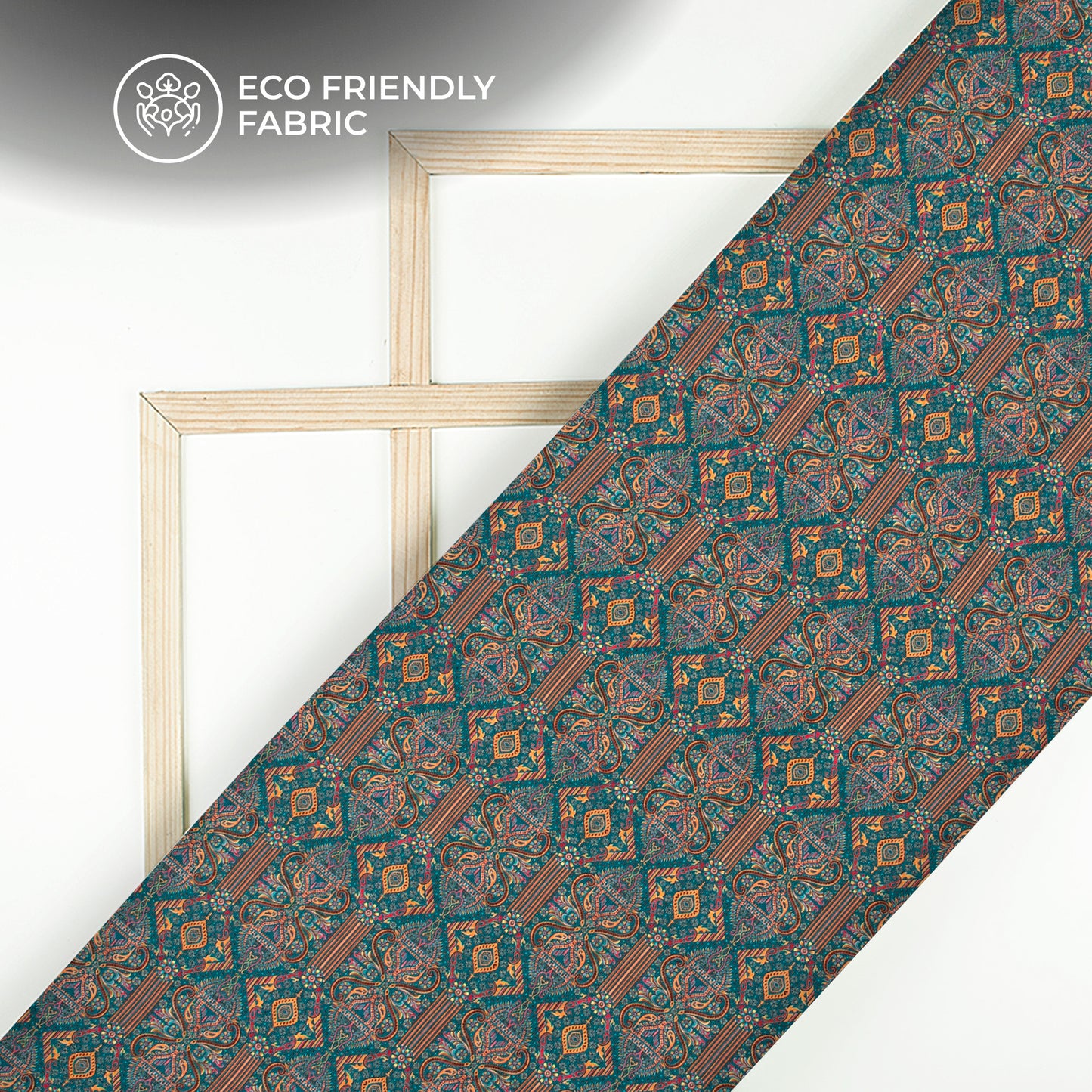 Ethnic Digital Print Crepe Silk Fabric
