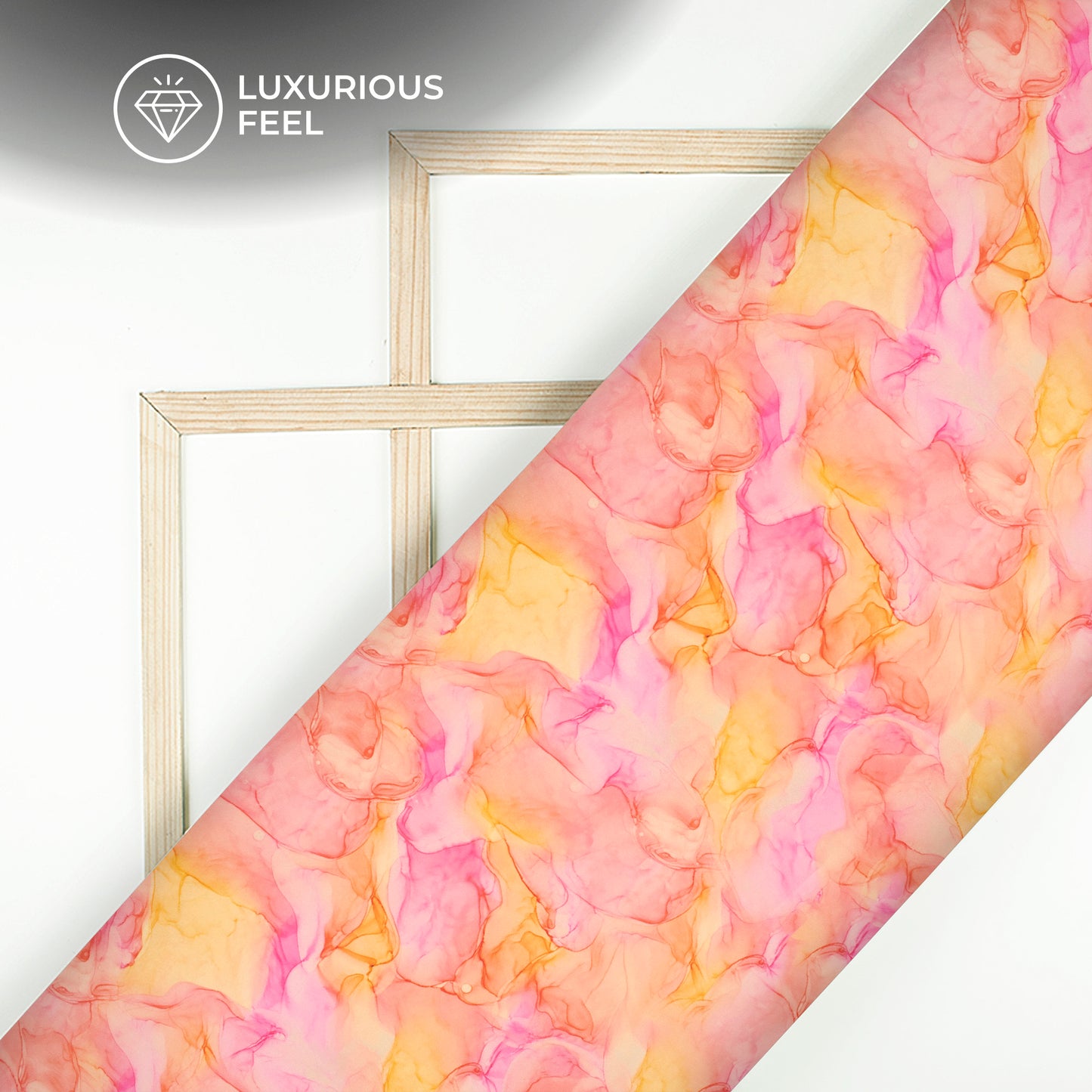 Seamless Marble Digital Print Georgette Satin Fabric