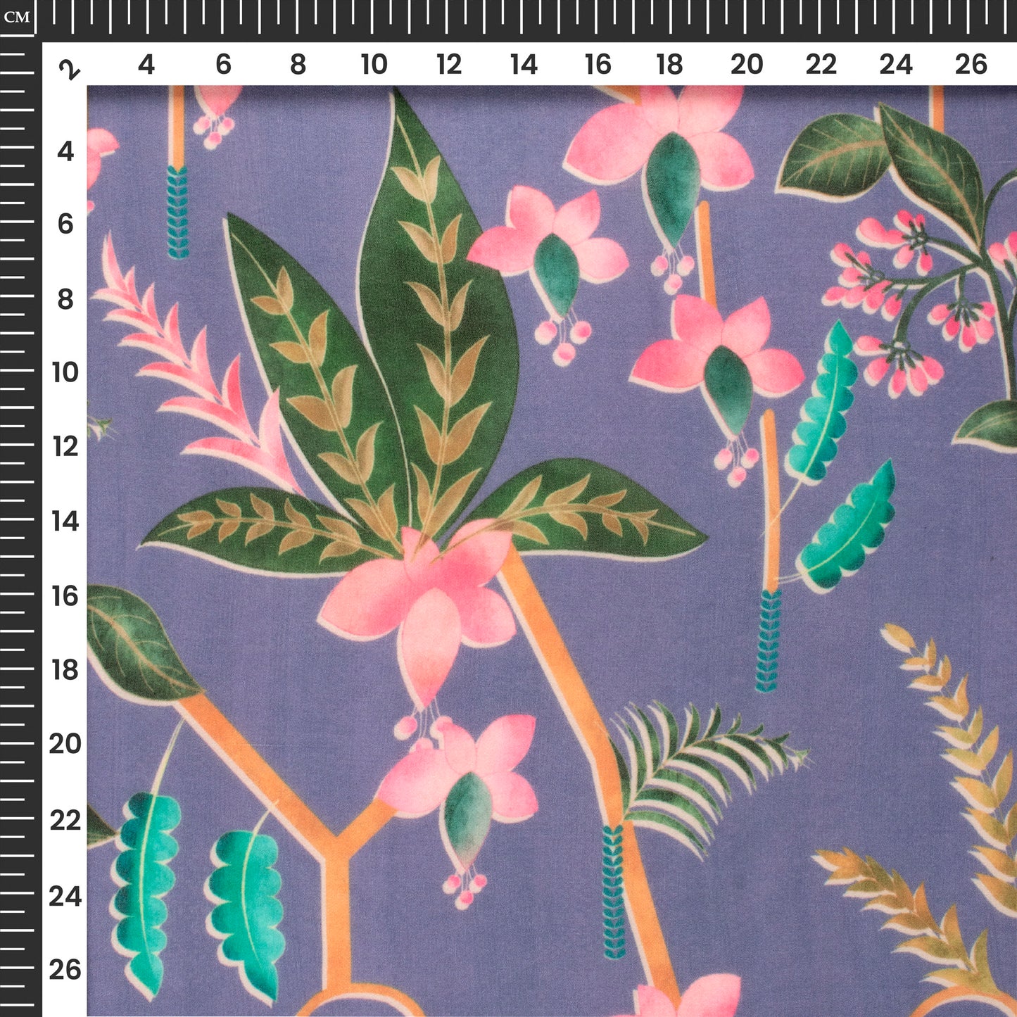 Vintage Floral Digital Print Georgette Fabric