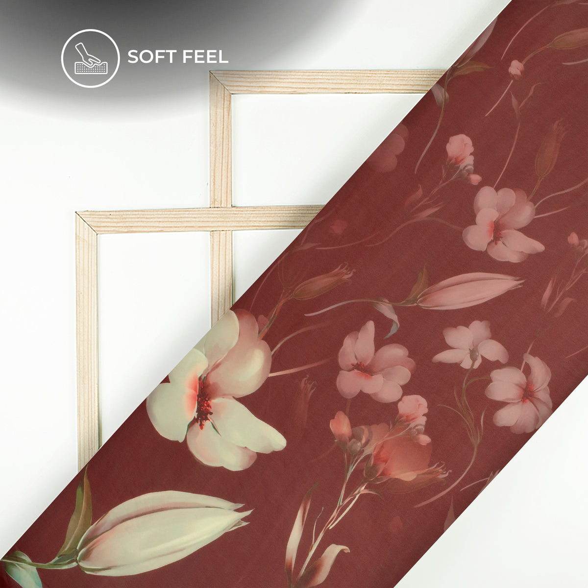 Classic Floral Digital Print Georgette Fabric