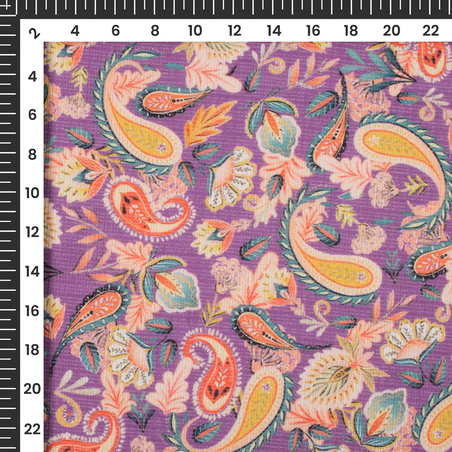 Classic Paisley Digital Print Kota Doria Fabric