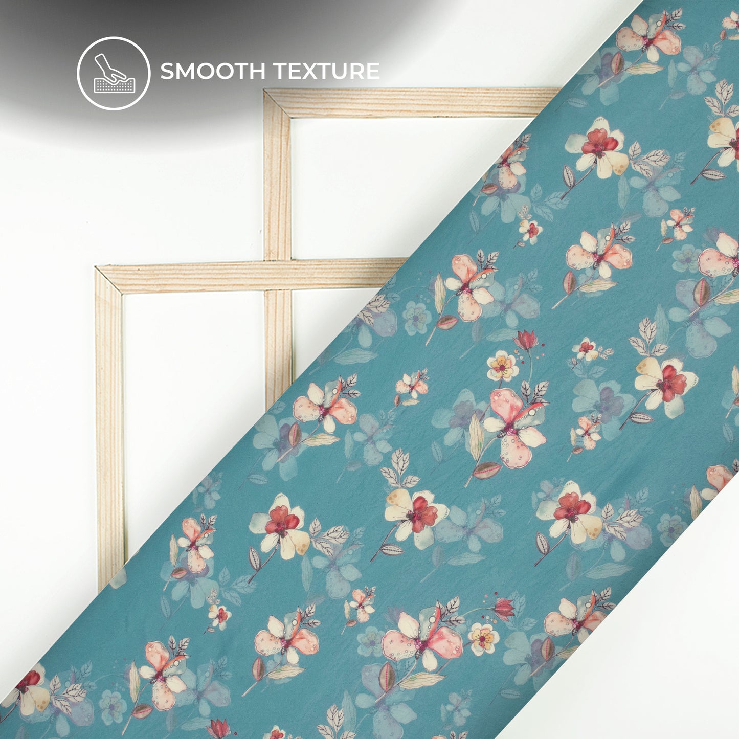 Trendy Floral Digital Print Lush Satin Fabric