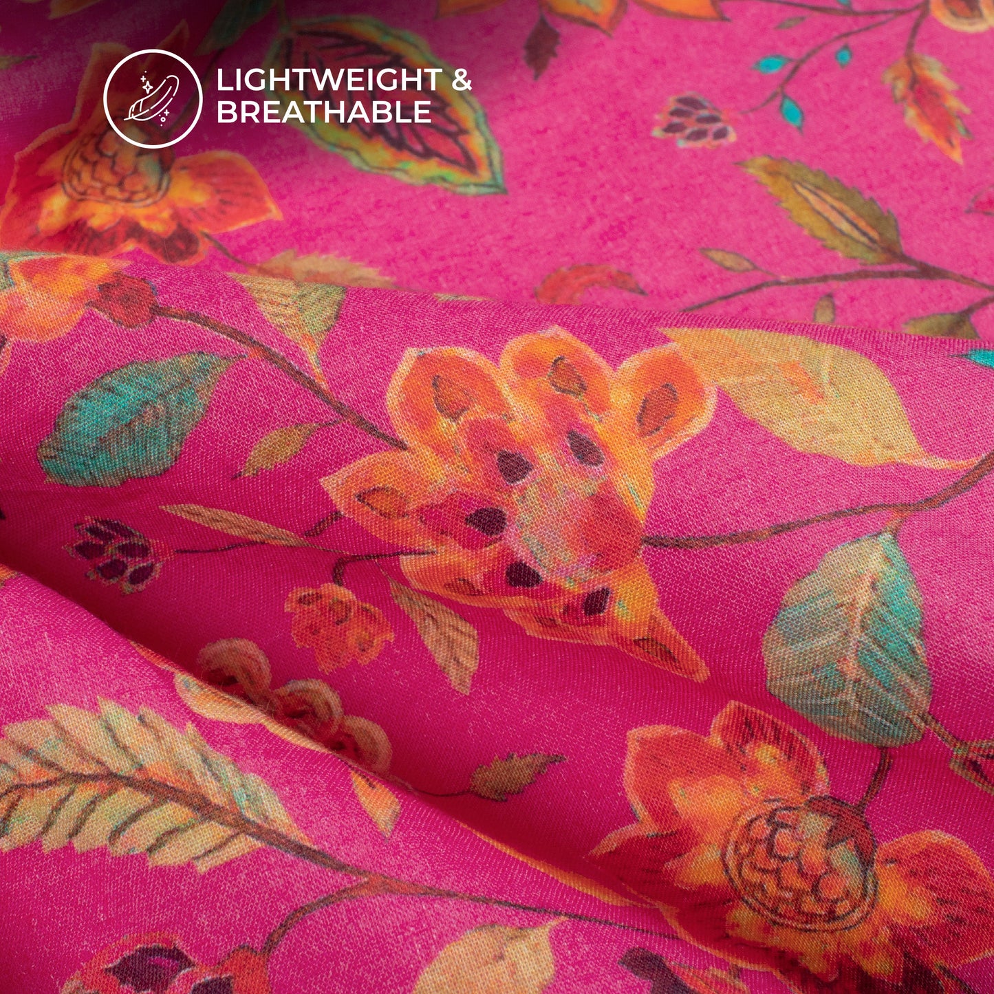 Exclusive Daman Floral Digital Print Cotton Cambric Fabric