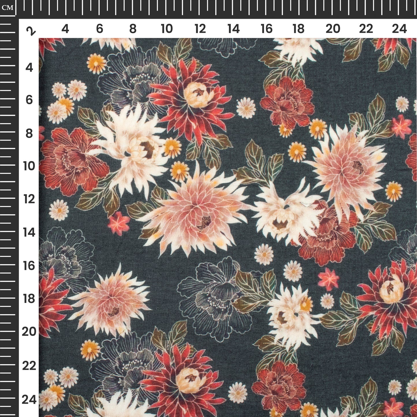 Seamless Floral Digital Print Cotton Cambric Fabric