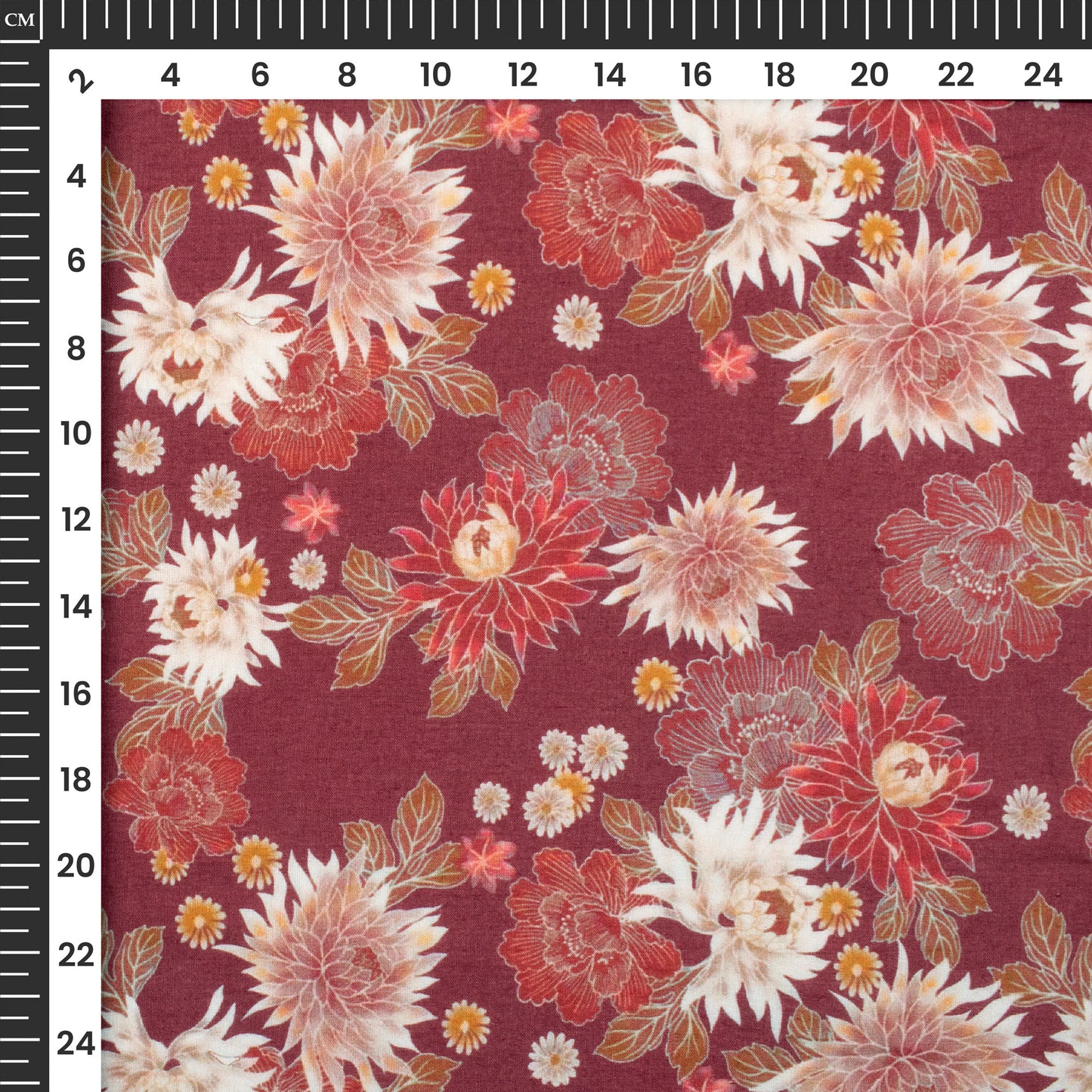 Seamless Floral Digital Print Cotton Cambric Fabric